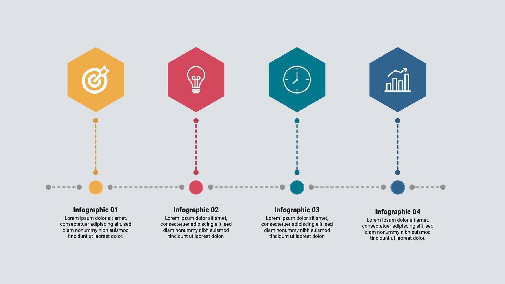 infografía diseño modelo con 4 4 opciones o pasos vector