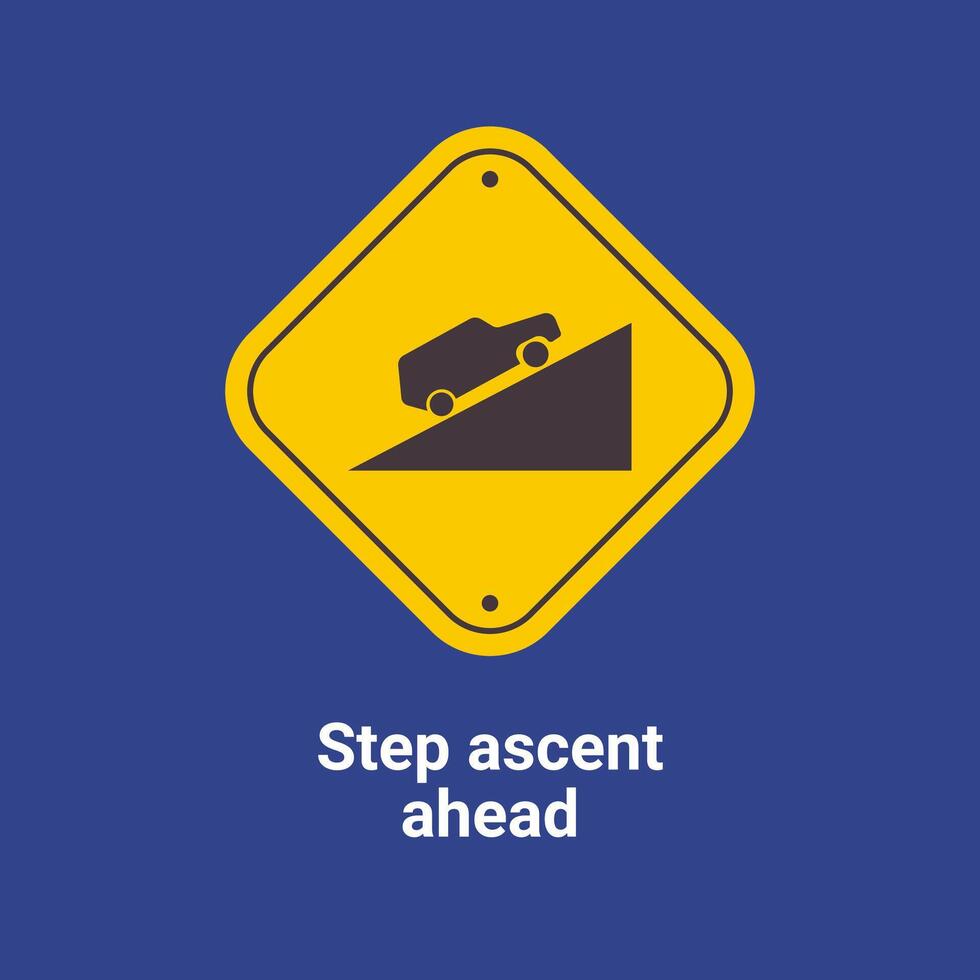 Warning Traffic Signs, Step ascent ahead vector