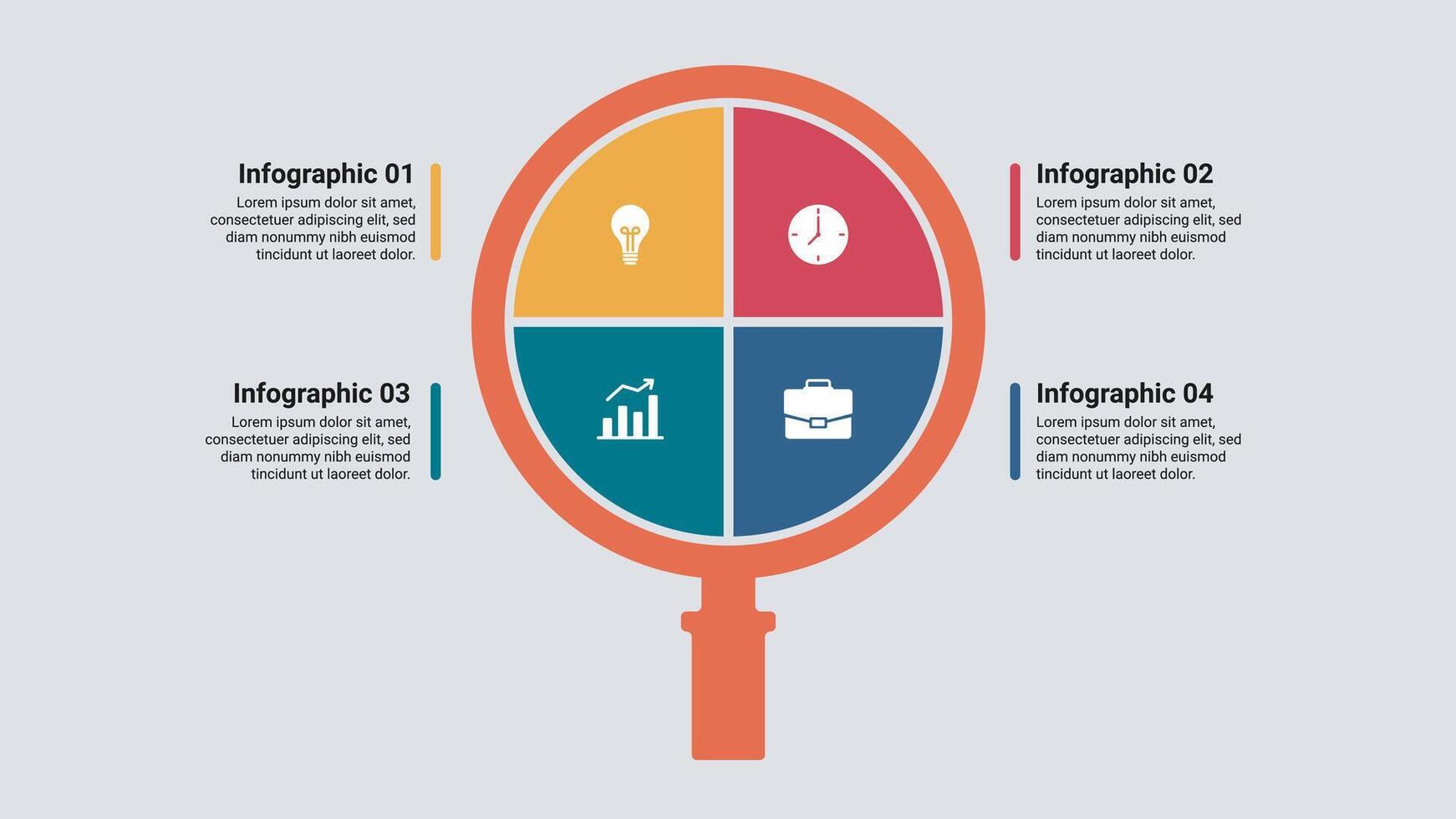 infografía diseño modelo con 4 4 opciones o pasos vector