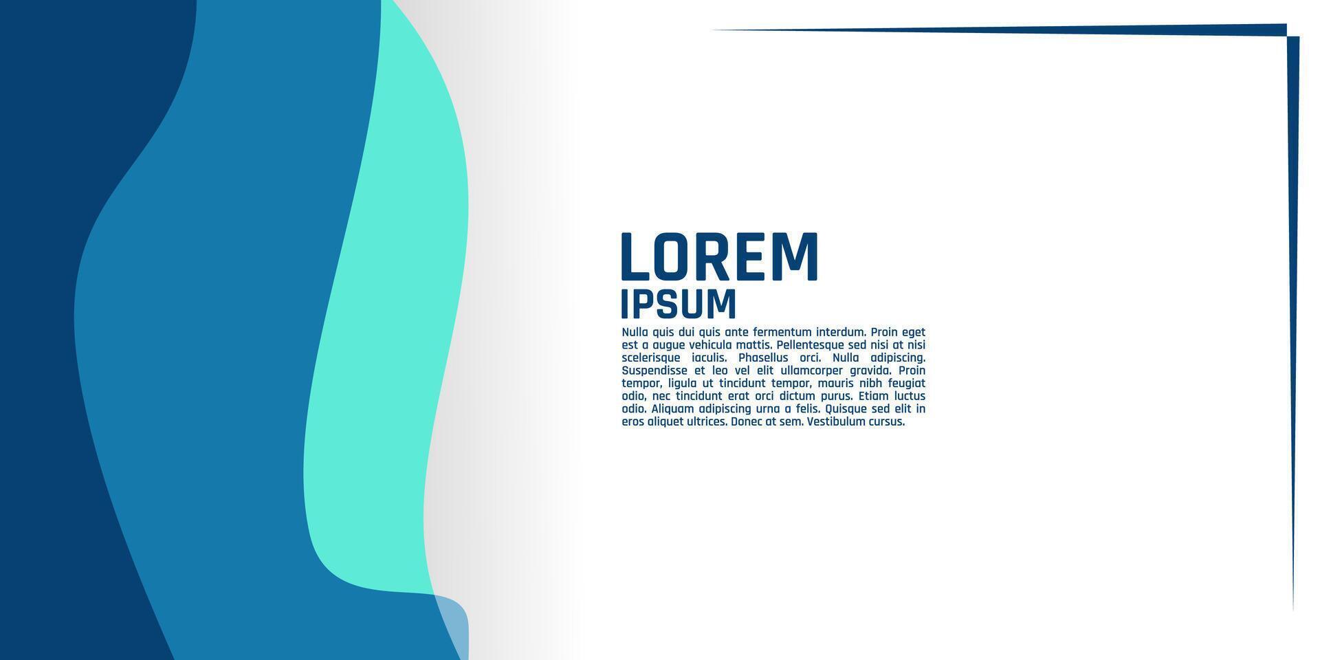 A modern design template featuring a gradient of blue tones and a white space with placeholder text, enclosed within a thin blue border. vector