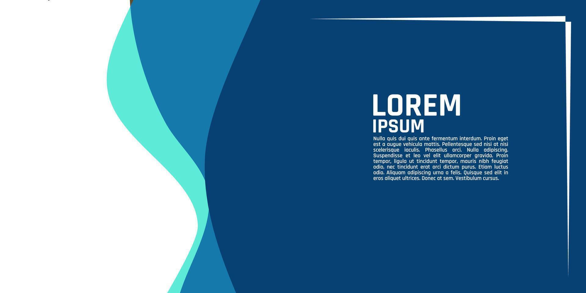 A modern design template featuring a gradient of blue tones and a white space with placeholder text, enclosed within a thin blue border. vector