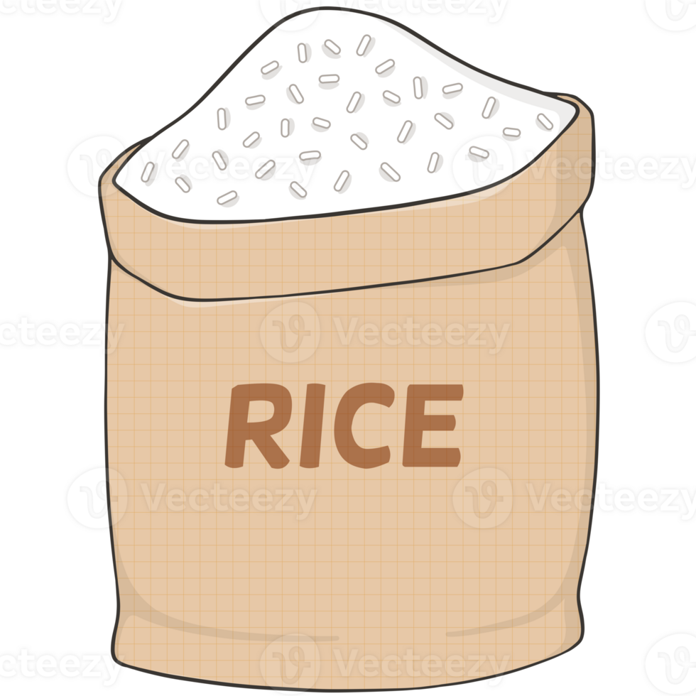 illustration of a sack of rice png