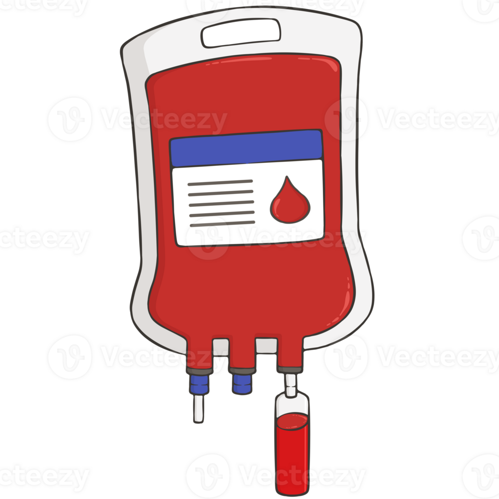 blood bag pack cartoon illustration png