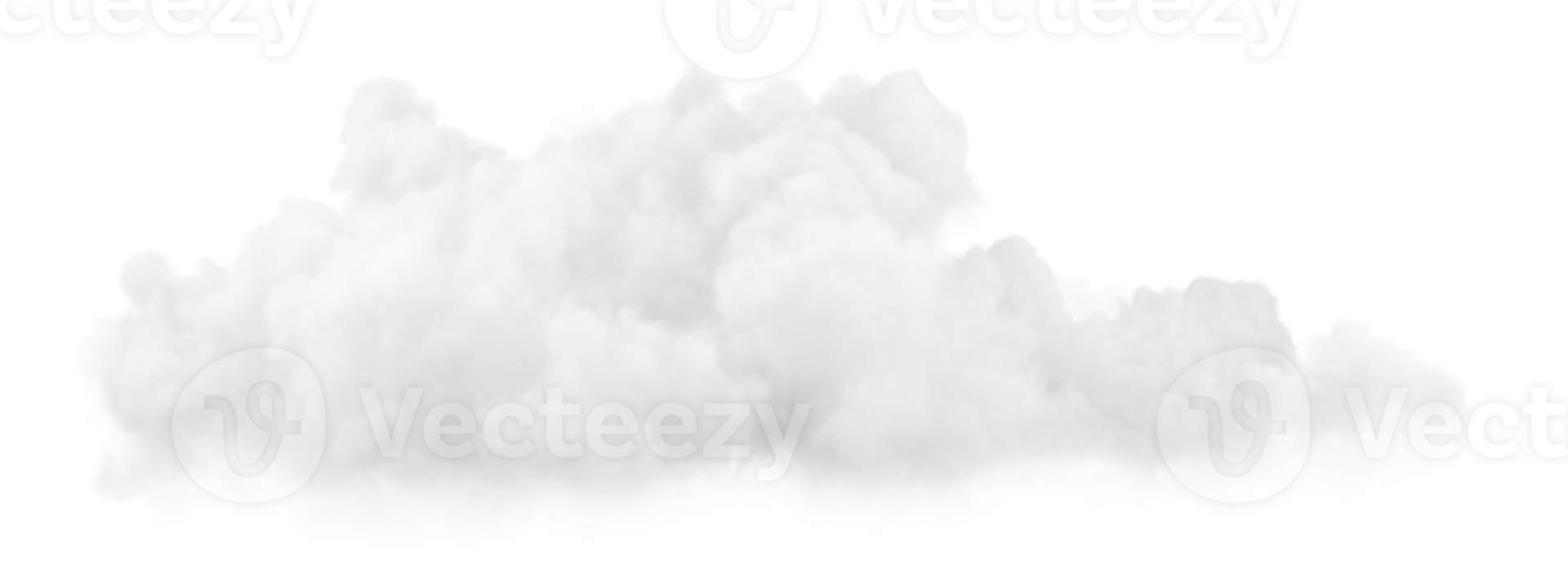 Natural soft cloudscape fluffy 3d illustration on transparent backgrounds png