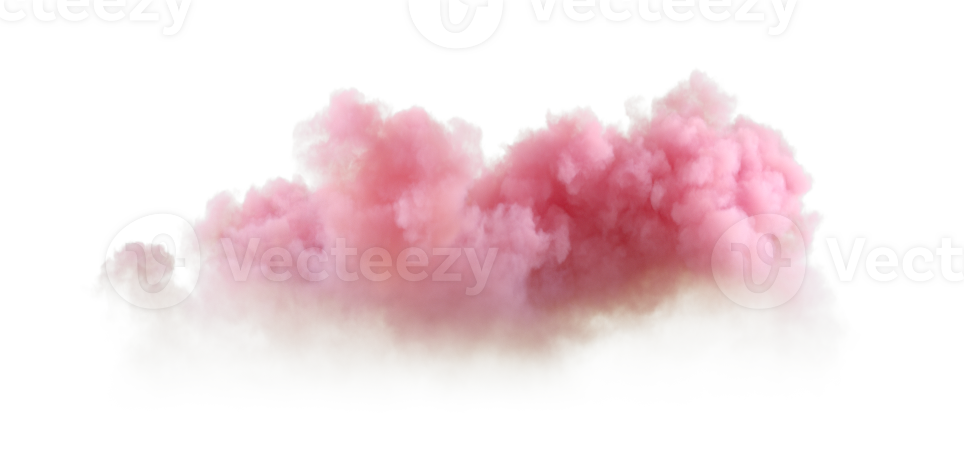 Pink clouds pastel atmosphere on transparent backgrounds 3d rendering png