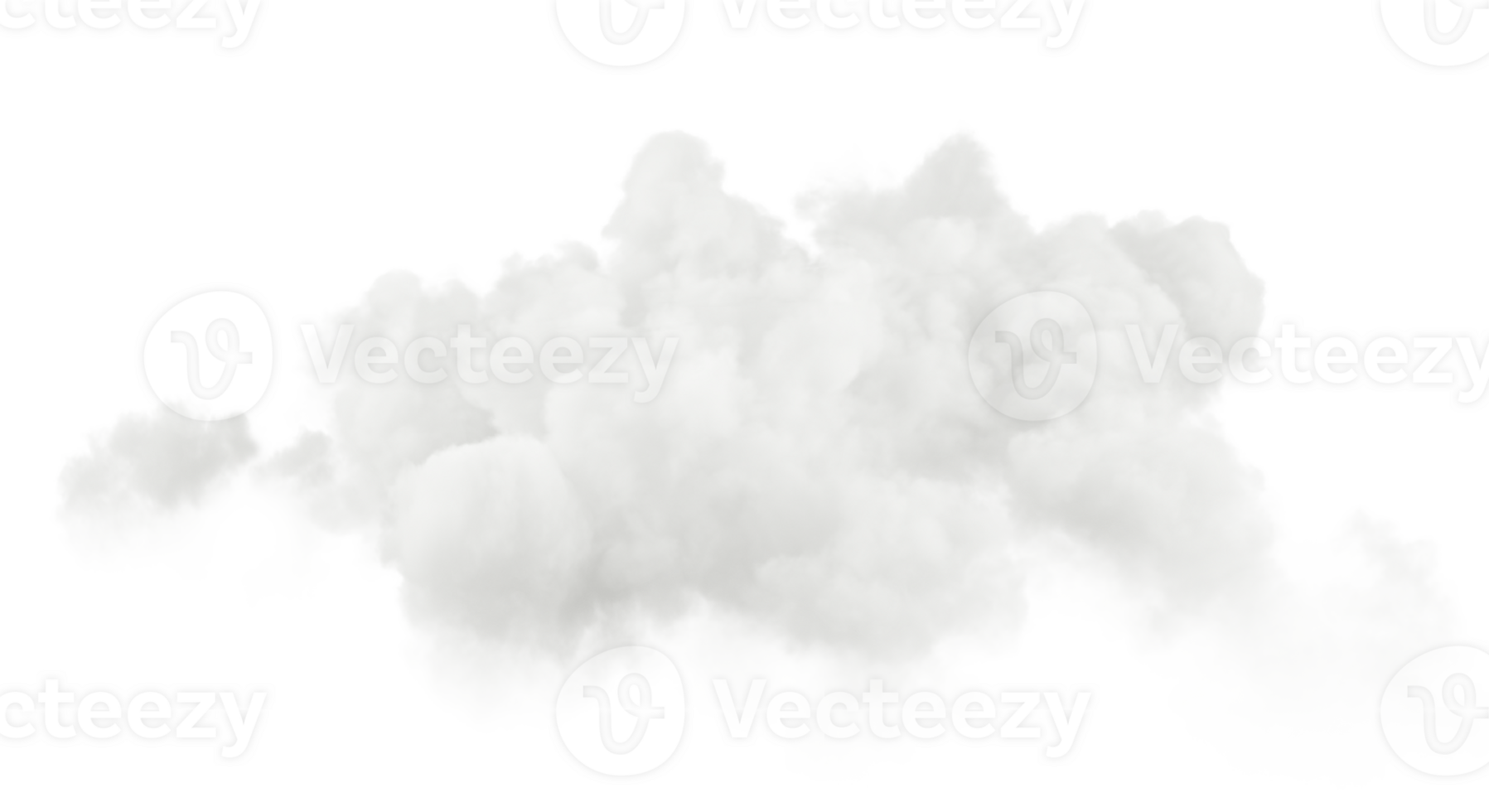 Soft clouds smog on transparent backgrounds 3d illustration png