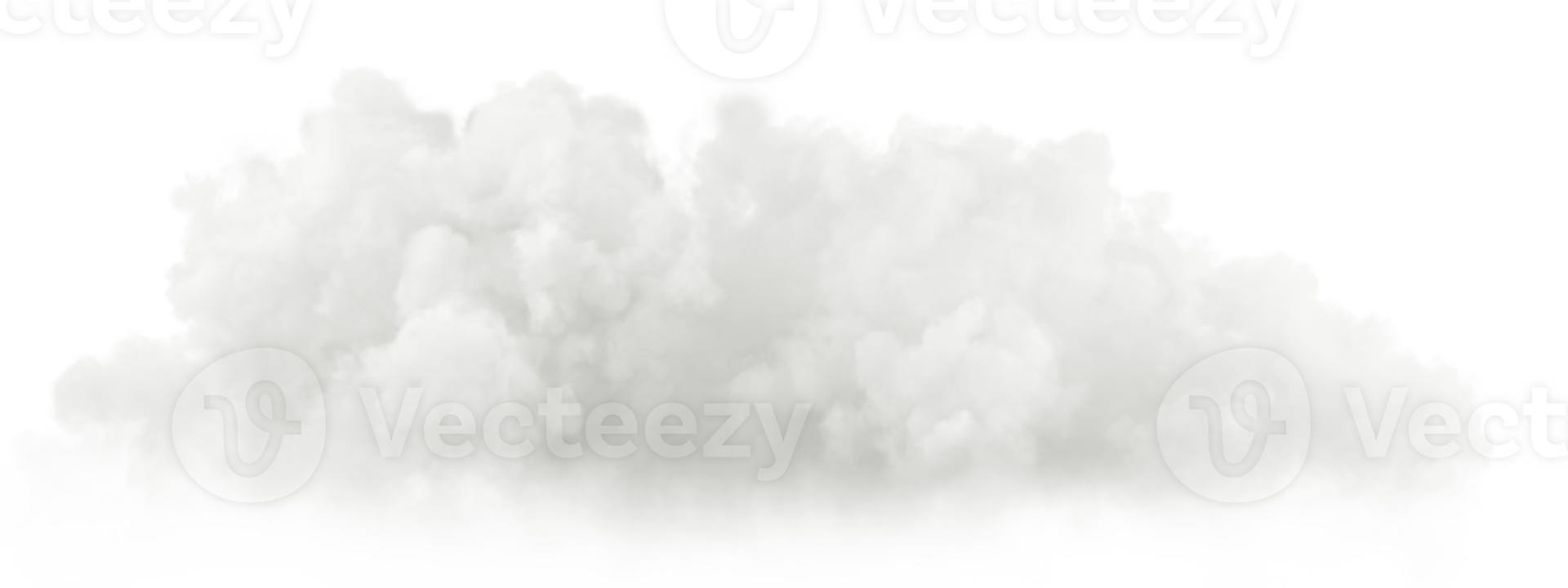 Realistic soft cloud floating cut out 3d rendering png