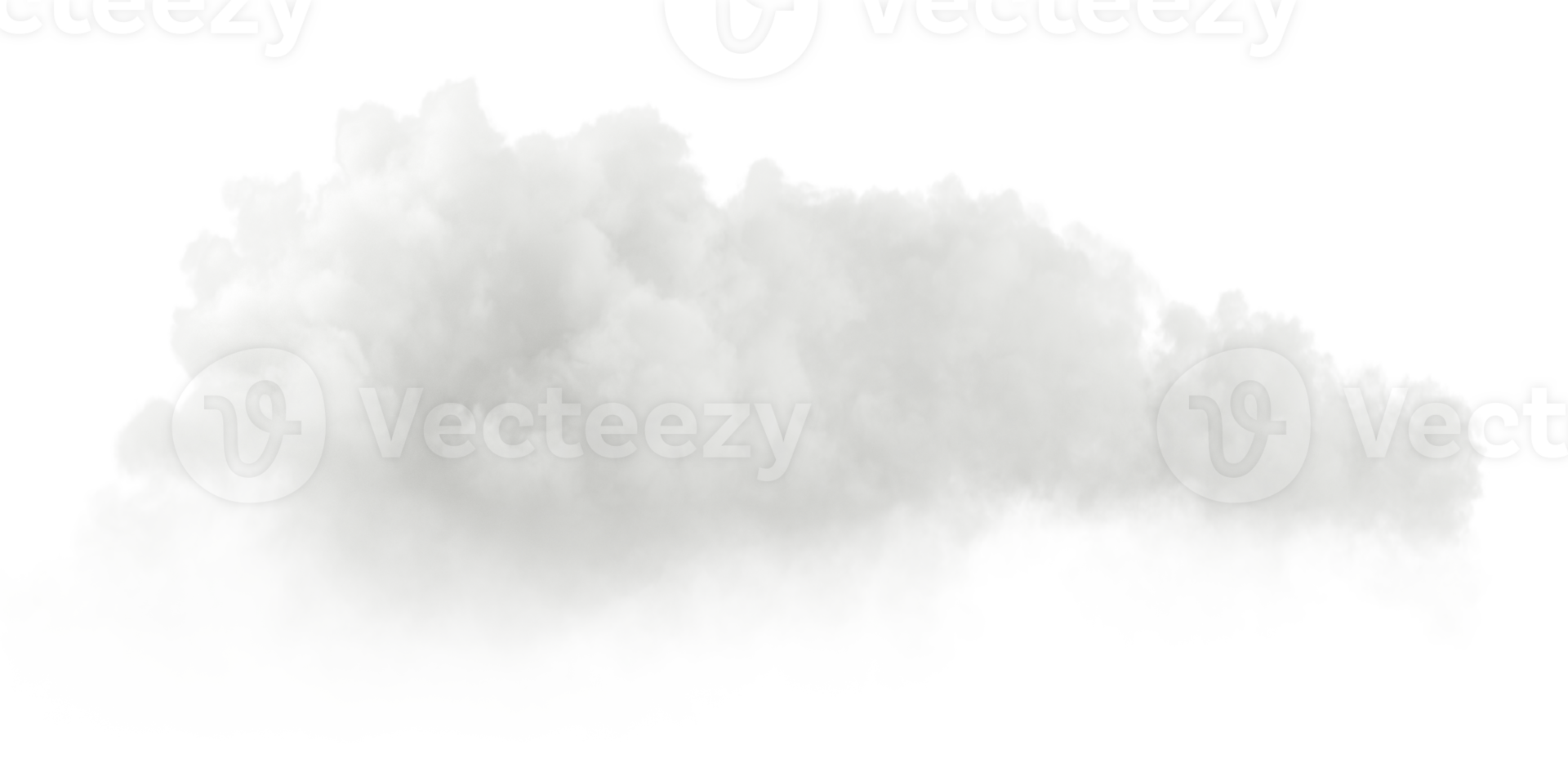 Smooth realistic white clouds cut out backgrounds 3d render png