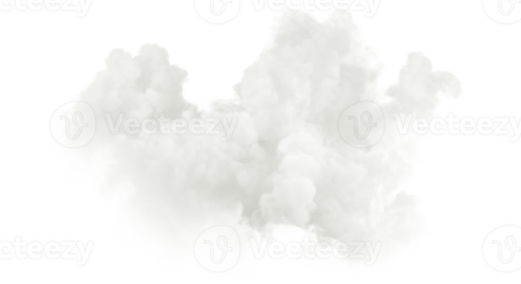 Steam gas condensation clouds floating isolated transparent backgrounds 3d rendering png