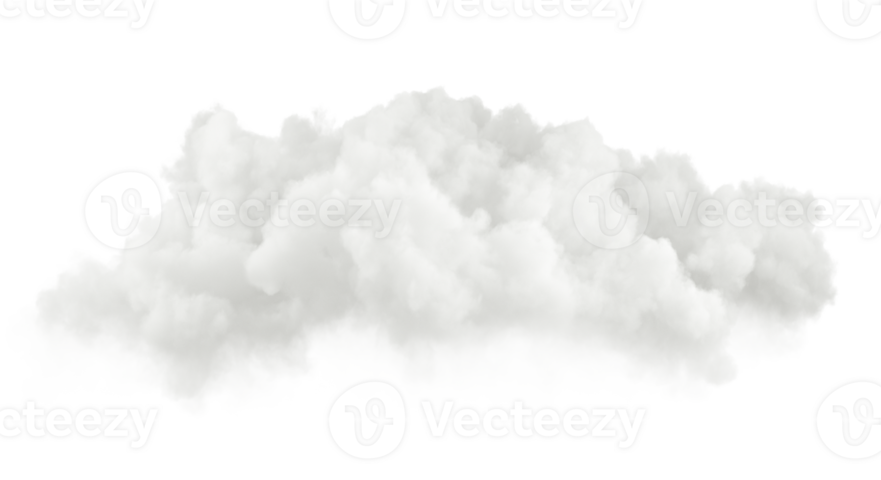 Puffy ozone cumulus special effect 3d illustration on transparent backgrounds png