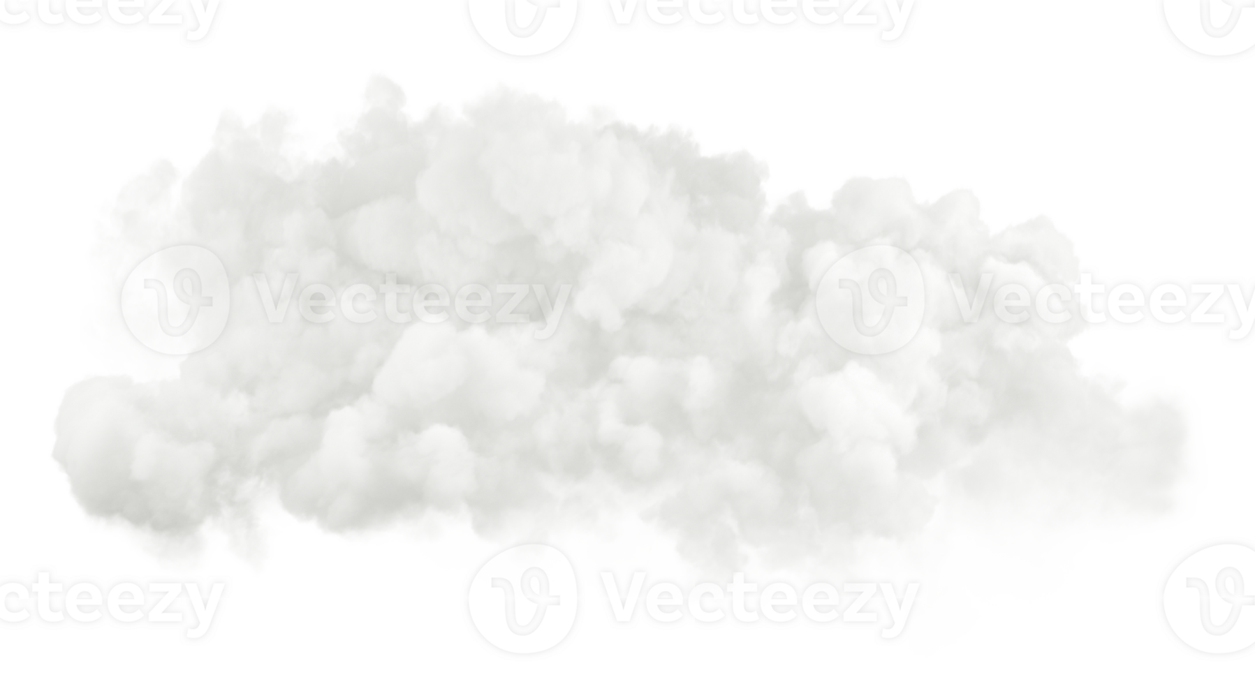 Clouds smooth realistic cut transparent backgrounds 3d rendering png