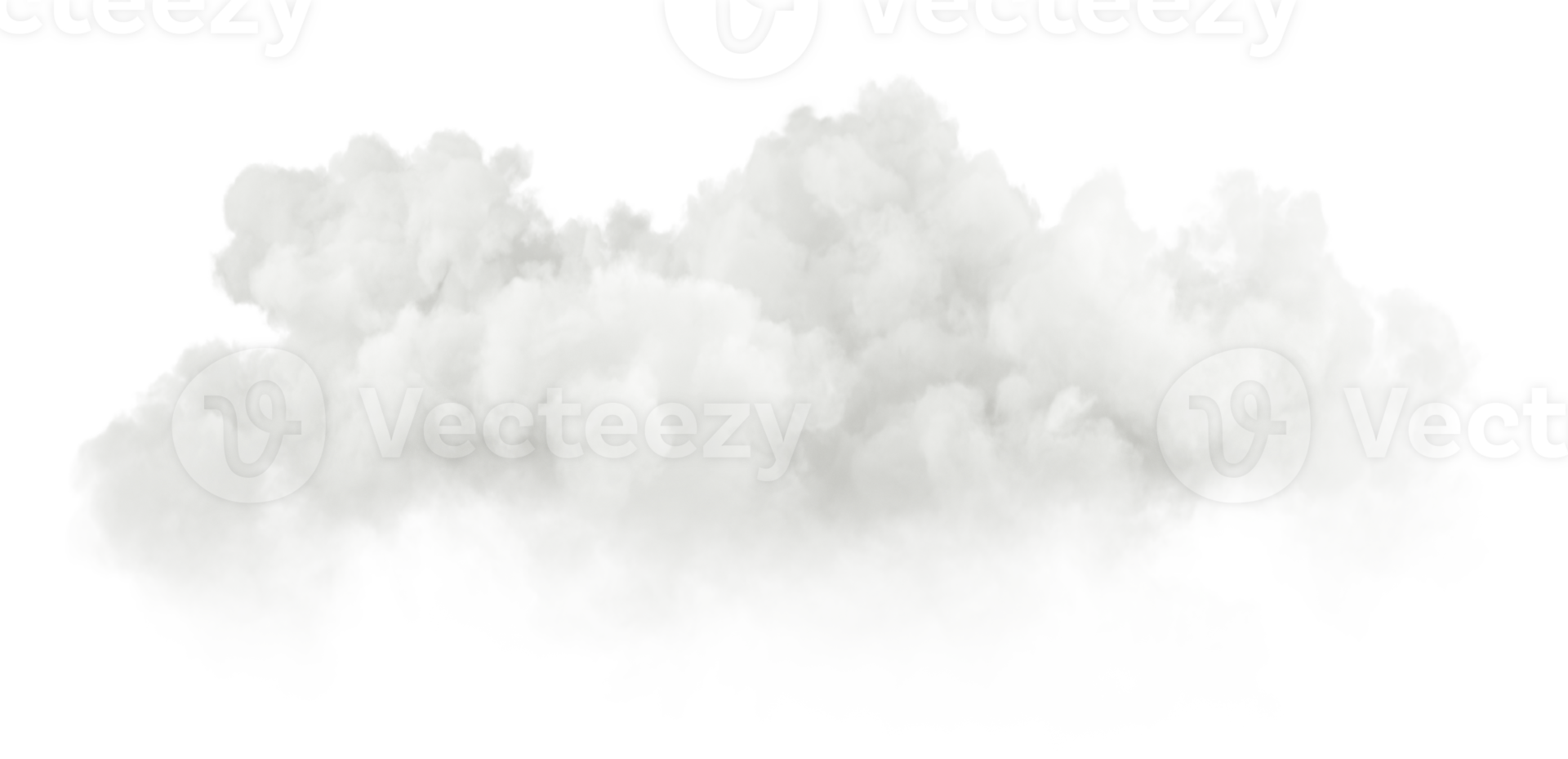 Soft clouds fog shapes cut out 3d rendering png