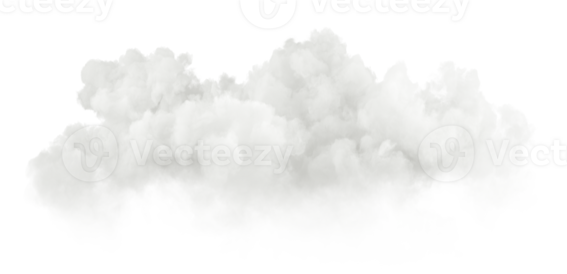 Soft clouds fog shapes cut out 3d rendering png