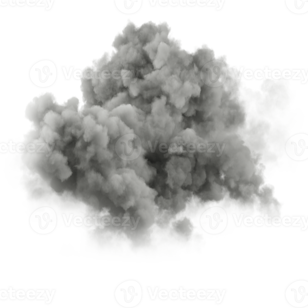 Rain cloudiness soft cumulus transparent backgrounds 3d render png