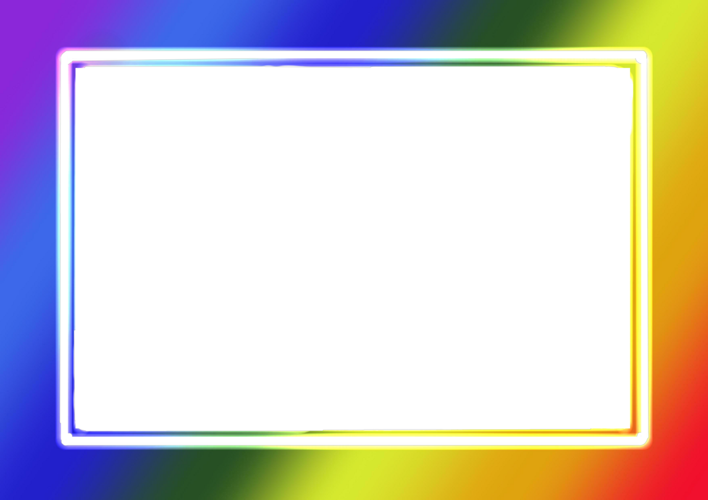 Metallic gradient rainbow color-rainbow border frame isolated with copy space for text,pic,info png