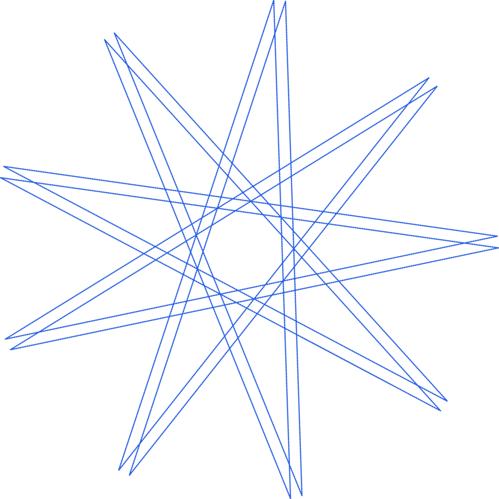 Mandala blue star coloring isolated. Abstract intricate geometric round element design outline png