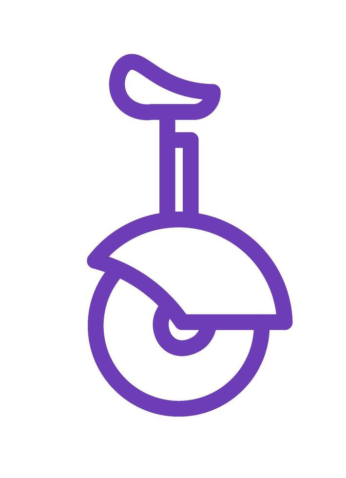 Stylized Unicycle Icon Art vector