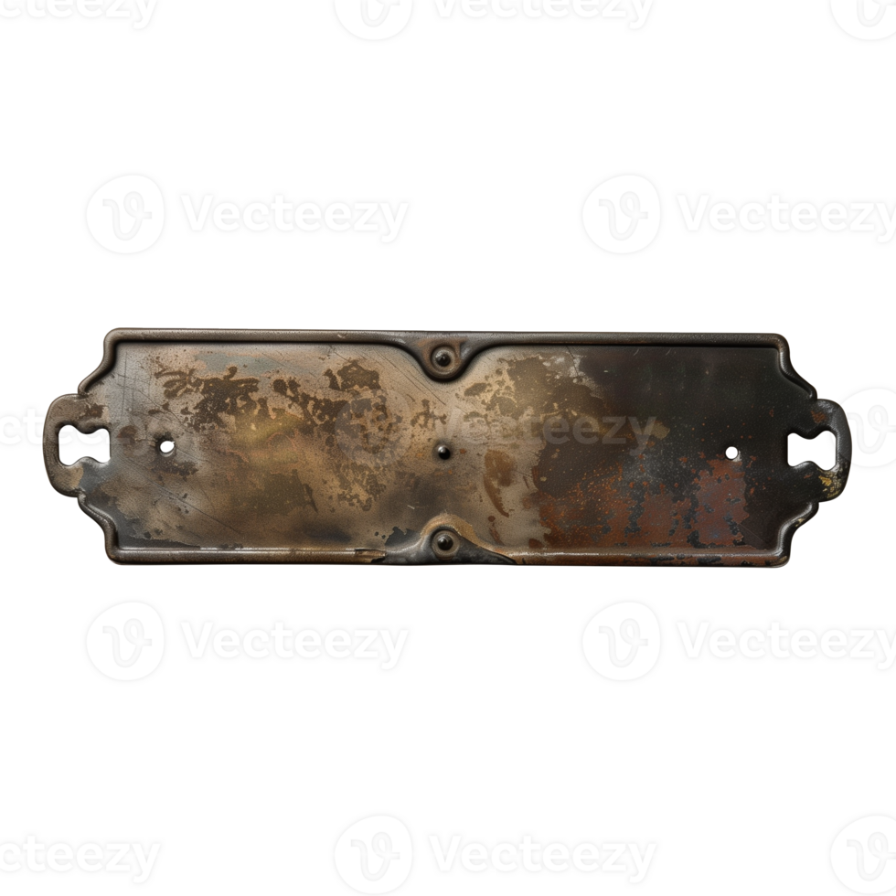 metal rusty plate with rivets png