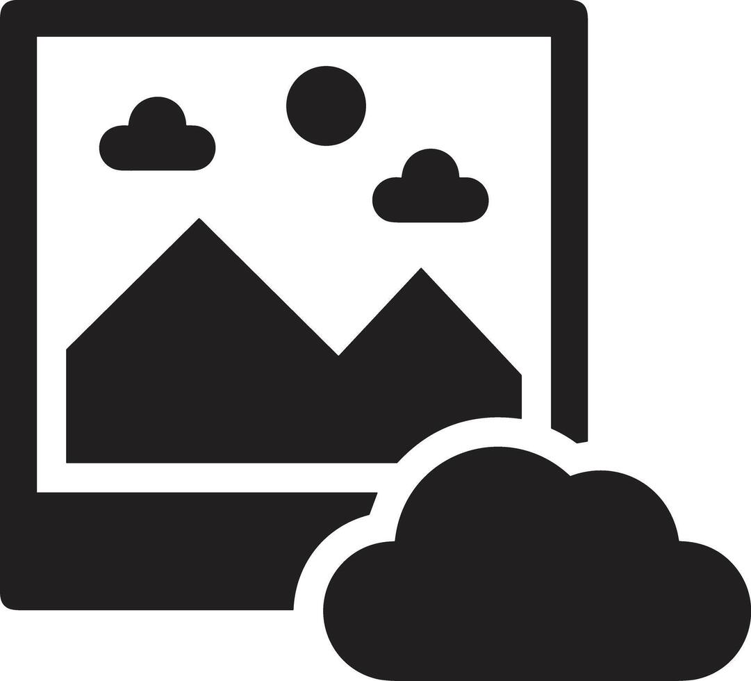Cloud icon symbol image. Illustration of the hosting storage design vector