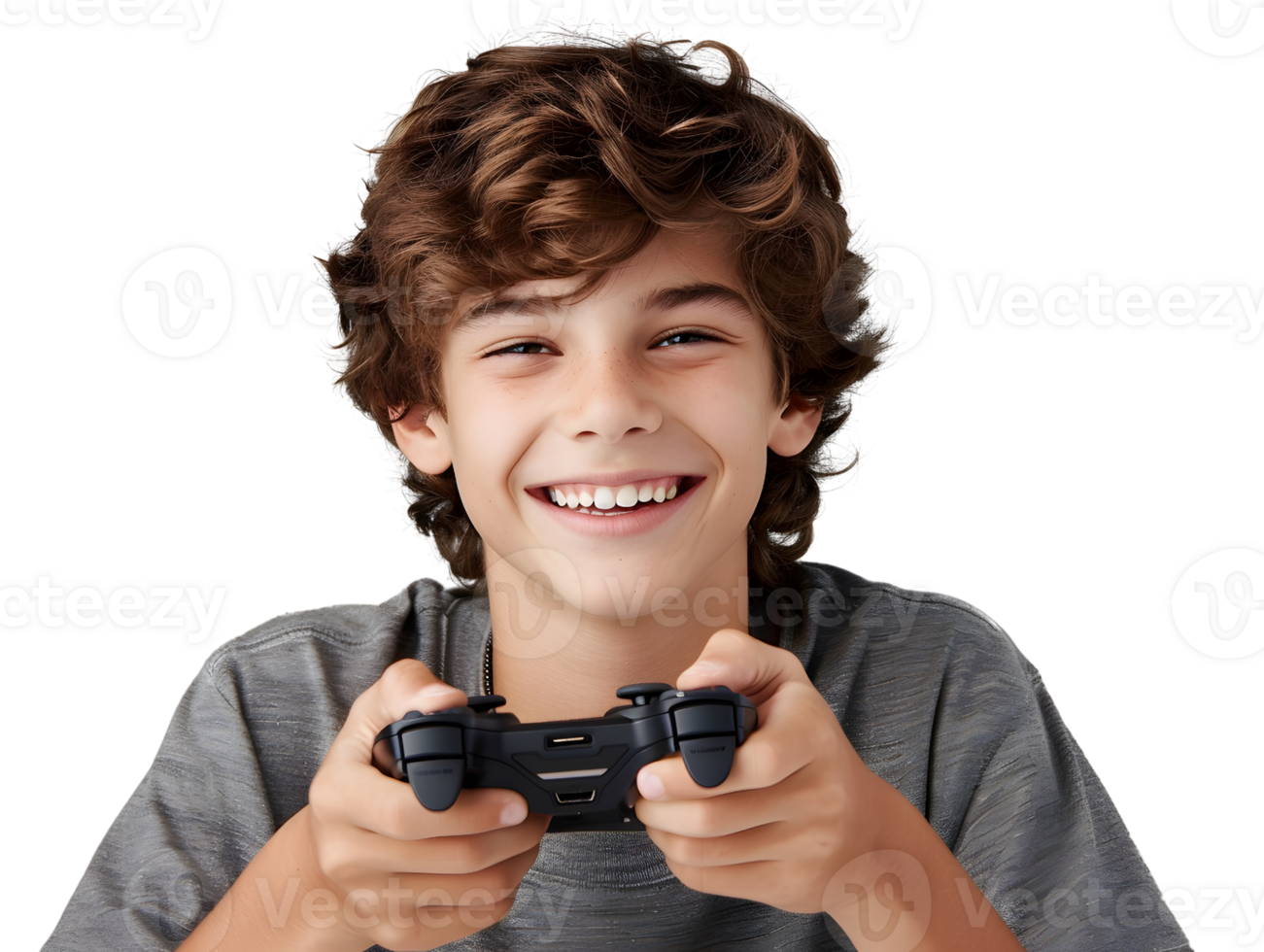 jugadores disfrutar y sonrisa con negro controlador png