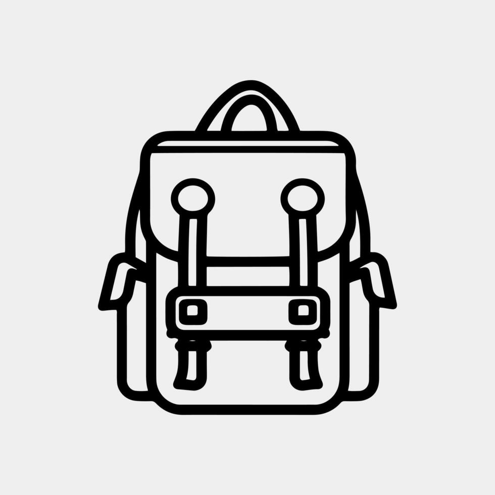 backpack icon illustration. symbol for your design and web vector