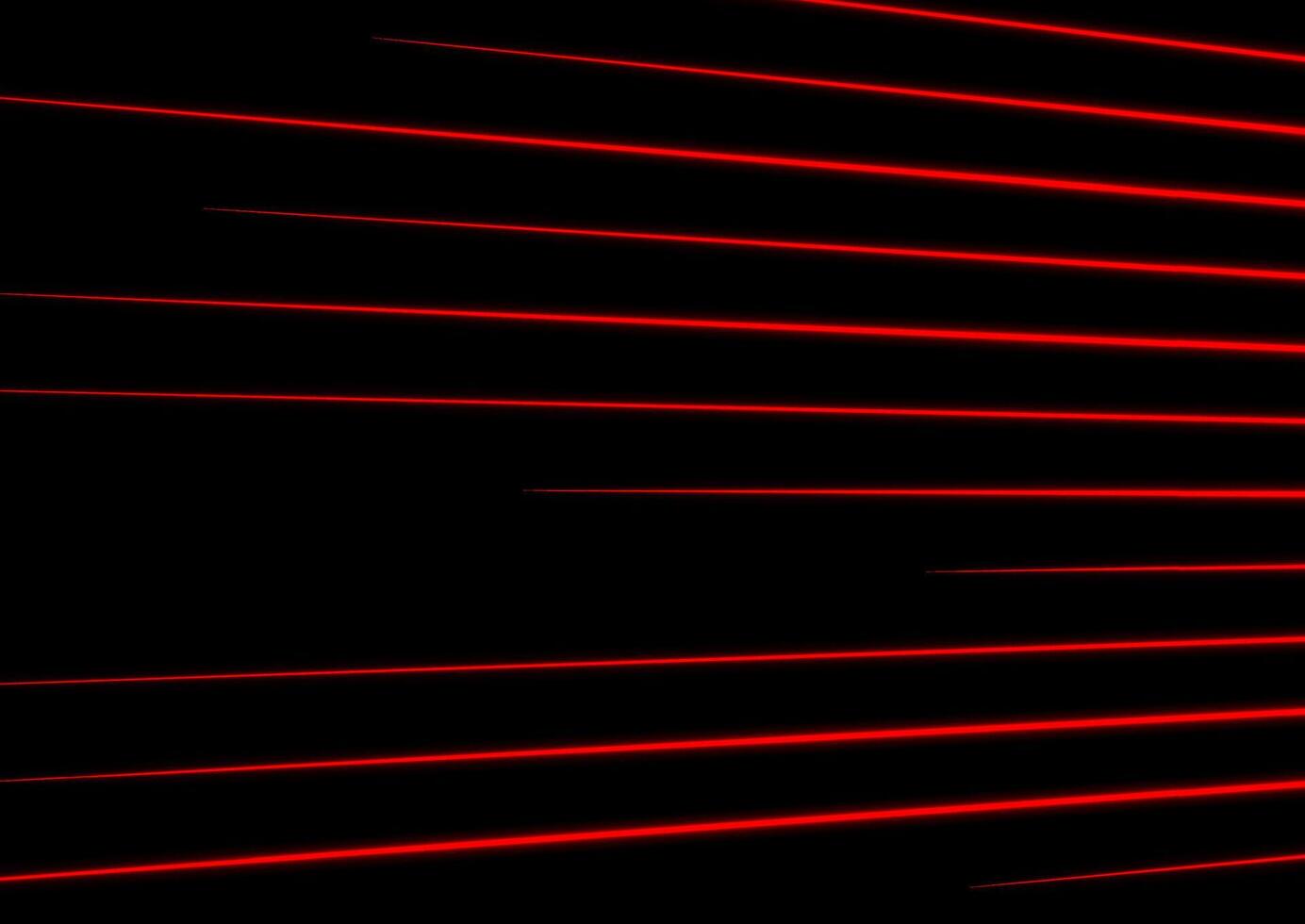 Red neon laser lines abstract background vector