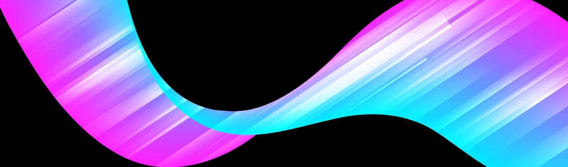Blue purple liquid wave and glossy stripes abstract background vector