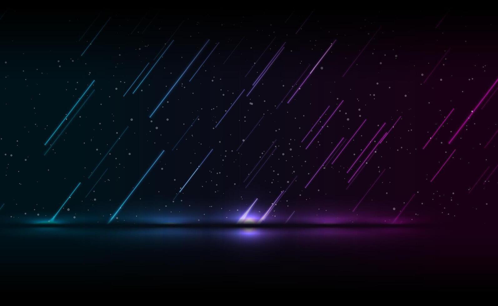 Abstract neon laser rain on dark blue purple background vector