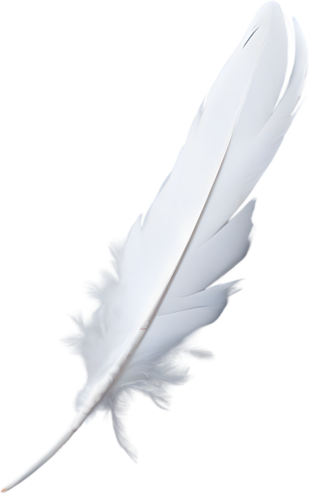Close-up of white feathers inspired by a white cockatoo. AI-Generated. png