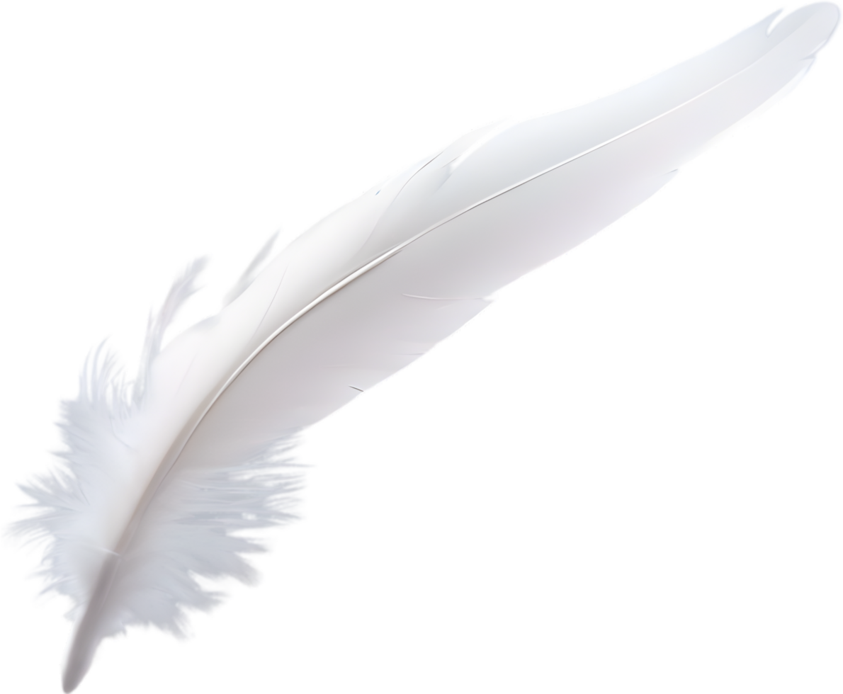 Close-up of white feathers inspired by a white cockatoo. AI-Generated. png