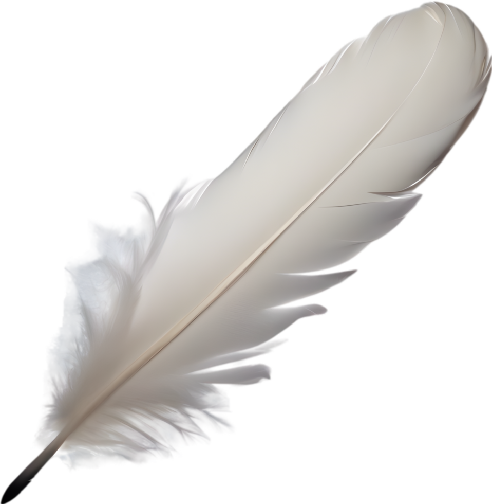 Close-up of white feathers inspired by a white cockatoo. AI-Generated. png