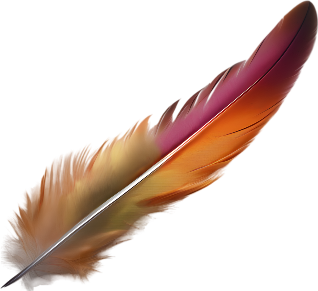 Close-up of rainbow-colored feathers inspired by the rainbow lorikeet. AI-Generated. png