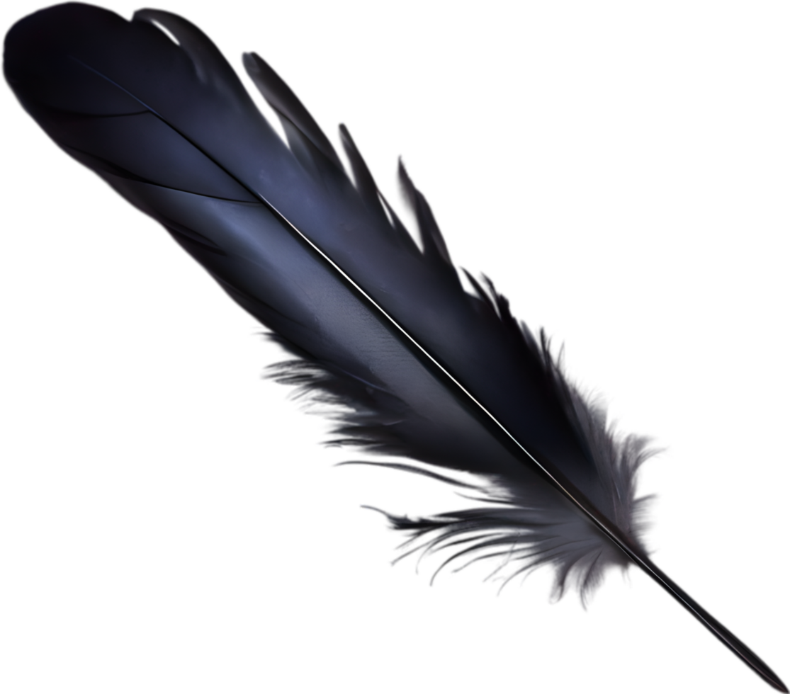 detailopname van zwart kraai-geïnspireerd veren. ai-gegenereerd. png