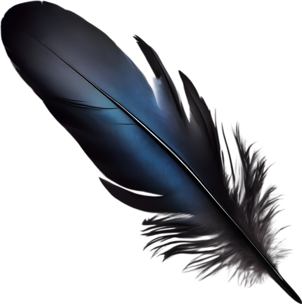 detailopname van zwart kraai-geïnspireerd veren. ai-gegenereerd. png