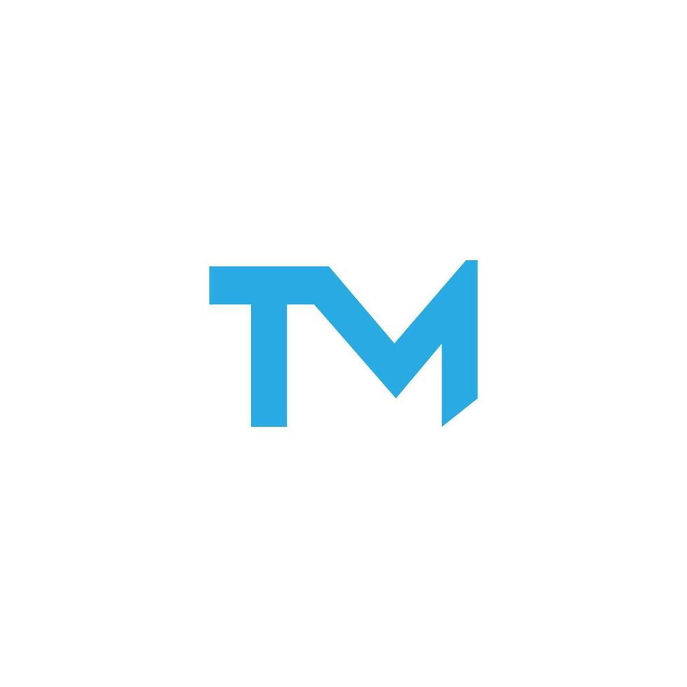 TM colorful creative letter logo vector