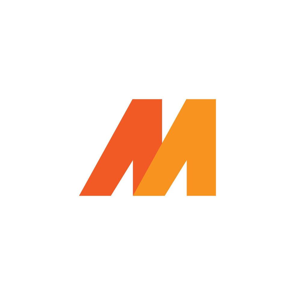 M colorful creative letter logo vector
