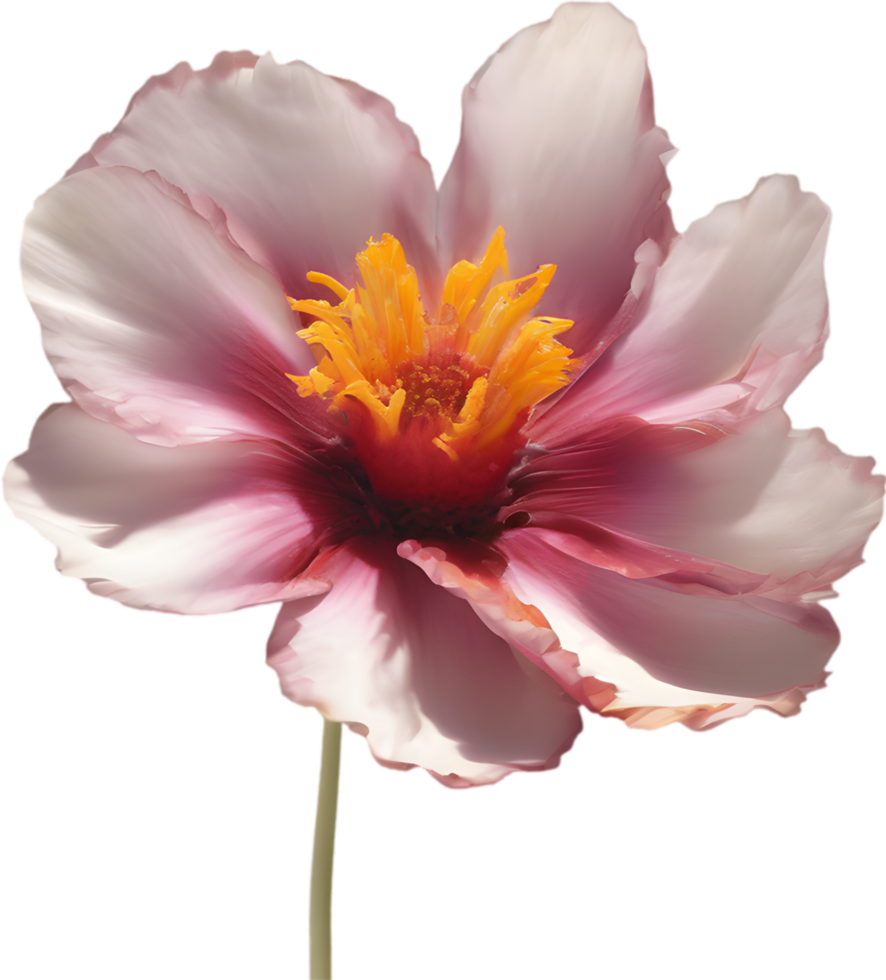 A close-up of a desert wildflower in vibrant colors, with delicate details. Ai-generated. png