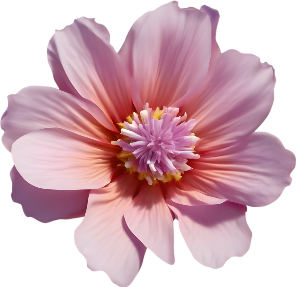 A close-up of a desert wildflower in vibrant colors, with delicate details. Ai-generated. png