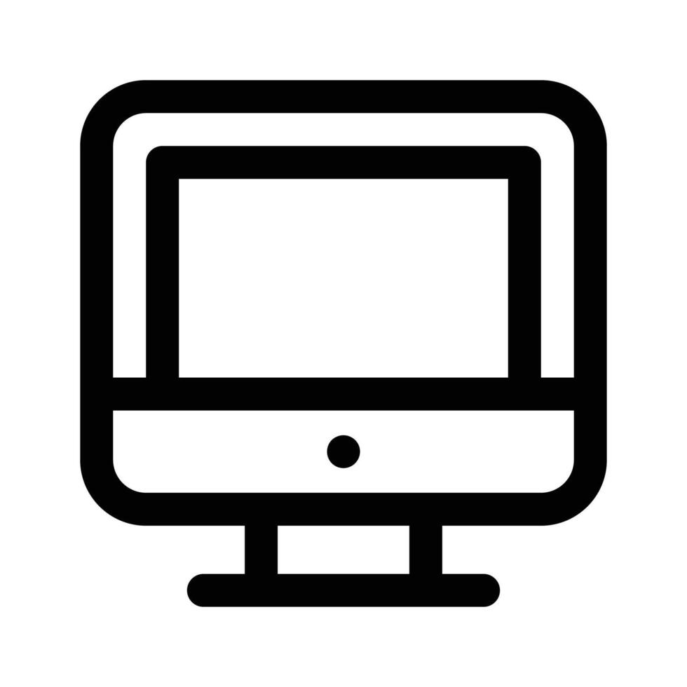 Get your hands on this carefully crafted icon of computer, computer screen in trendy design vector