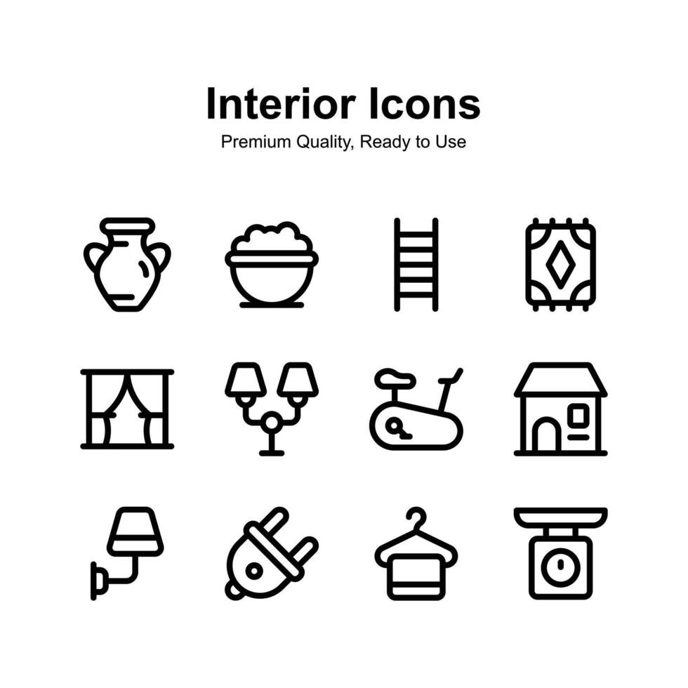 Check this beautiful and amazing Interior icons set vector