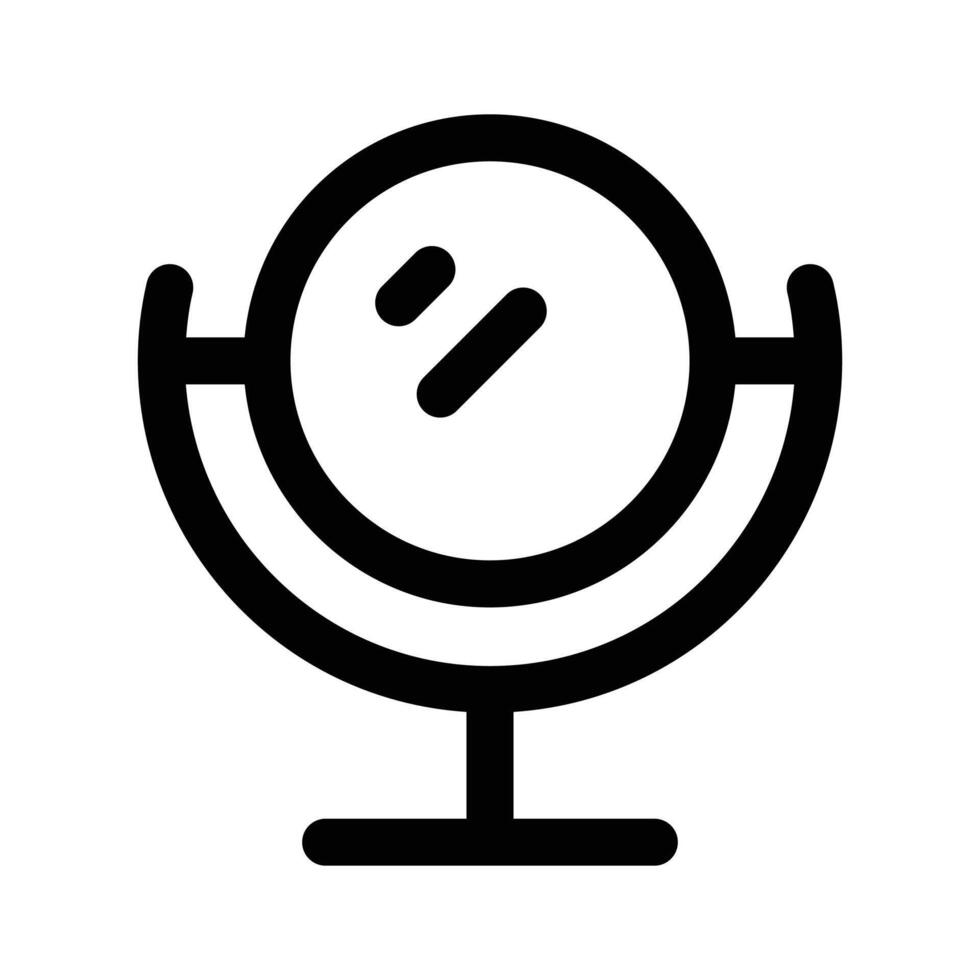 Pedestal mirror design, vanity mirror icon vector