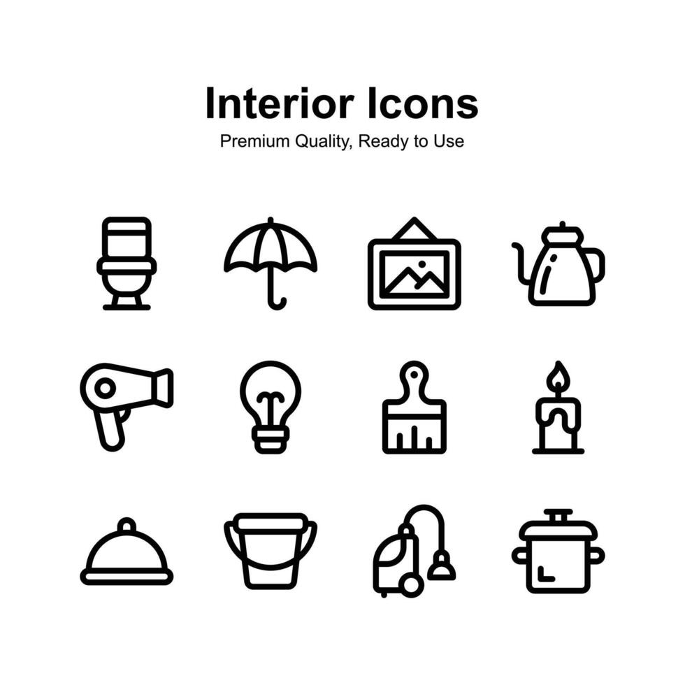 Visually appealing Interior set, ready for premium use vector