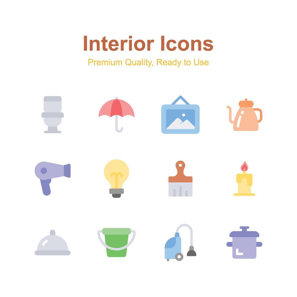 Visually appealing Interior set, ready for premium use vector
