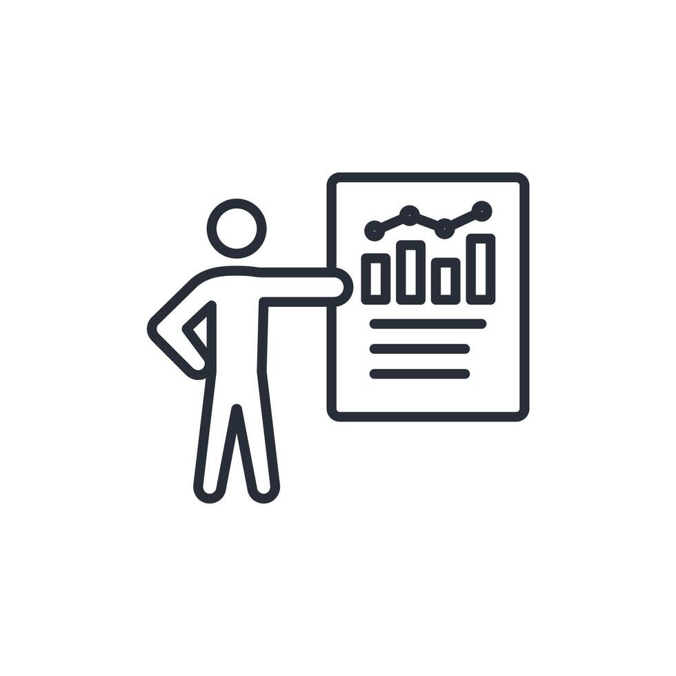 analytics icon. .Editable stroke.linear style sign for use web design,logo.Symbol illustration. vector