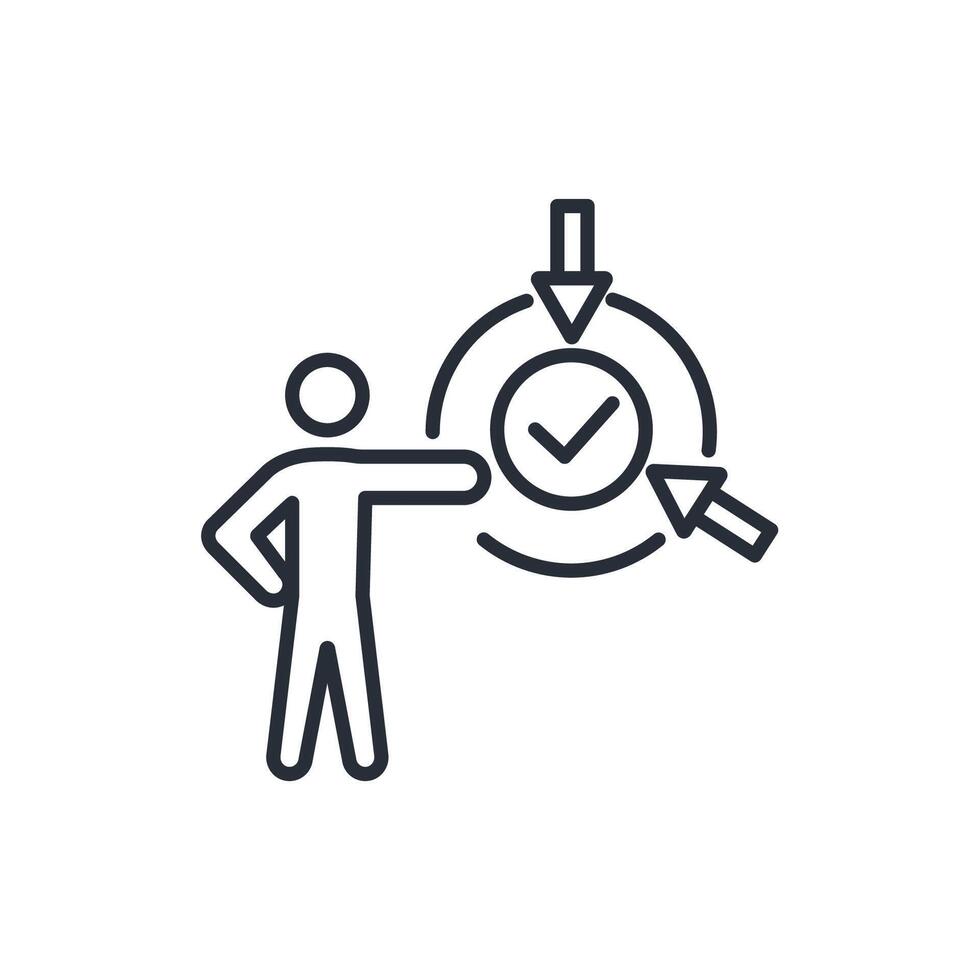 integration icon. .Editable stroke.linear style sign for use web design,logo.Symbol illustration. vector