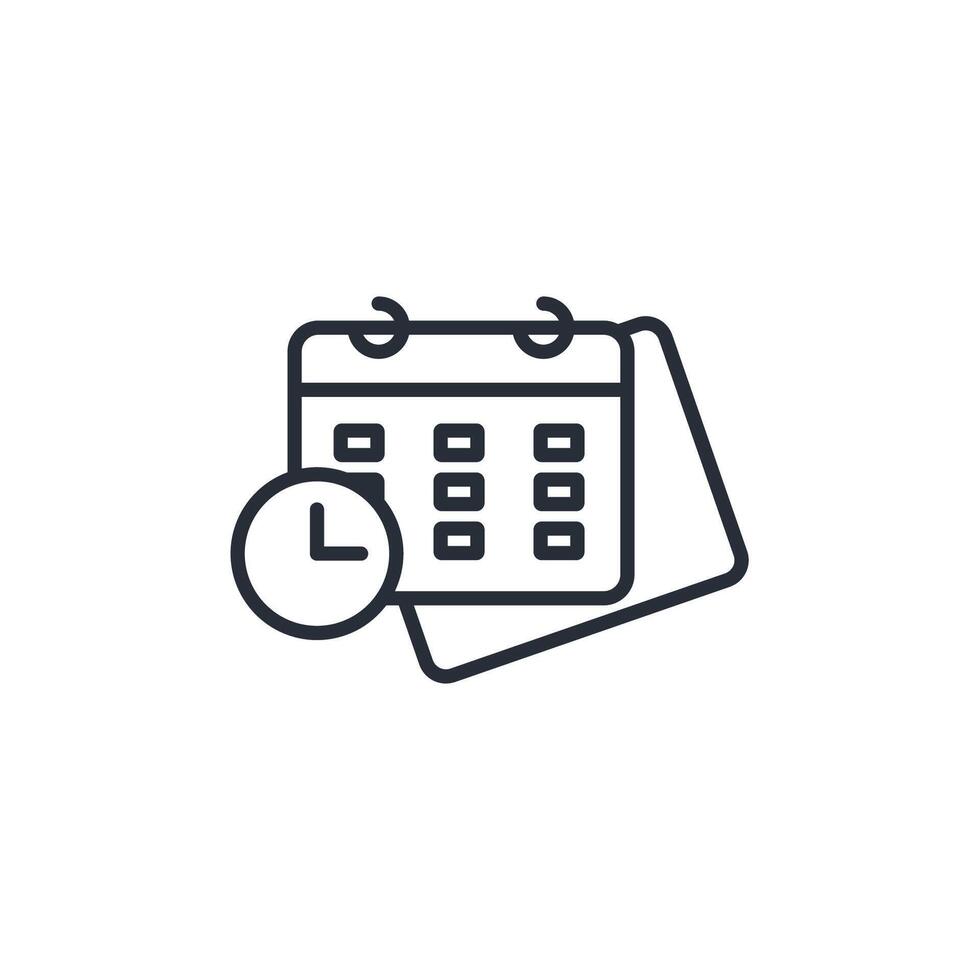 scedule icon. .Editable stroke.linear style sign for use web design,logo.Symbol illustration. vector
