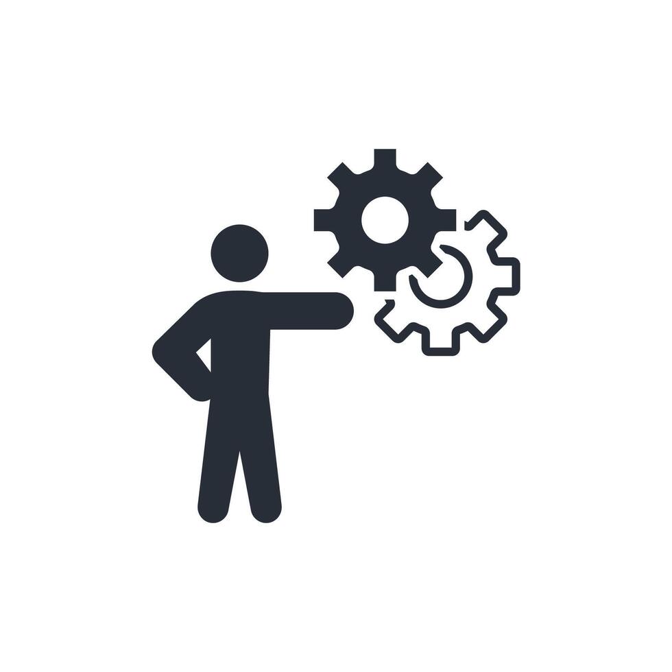 manage icon. .Editable stroke.linear style sign for use web design,logo.Symbol illustration. vector