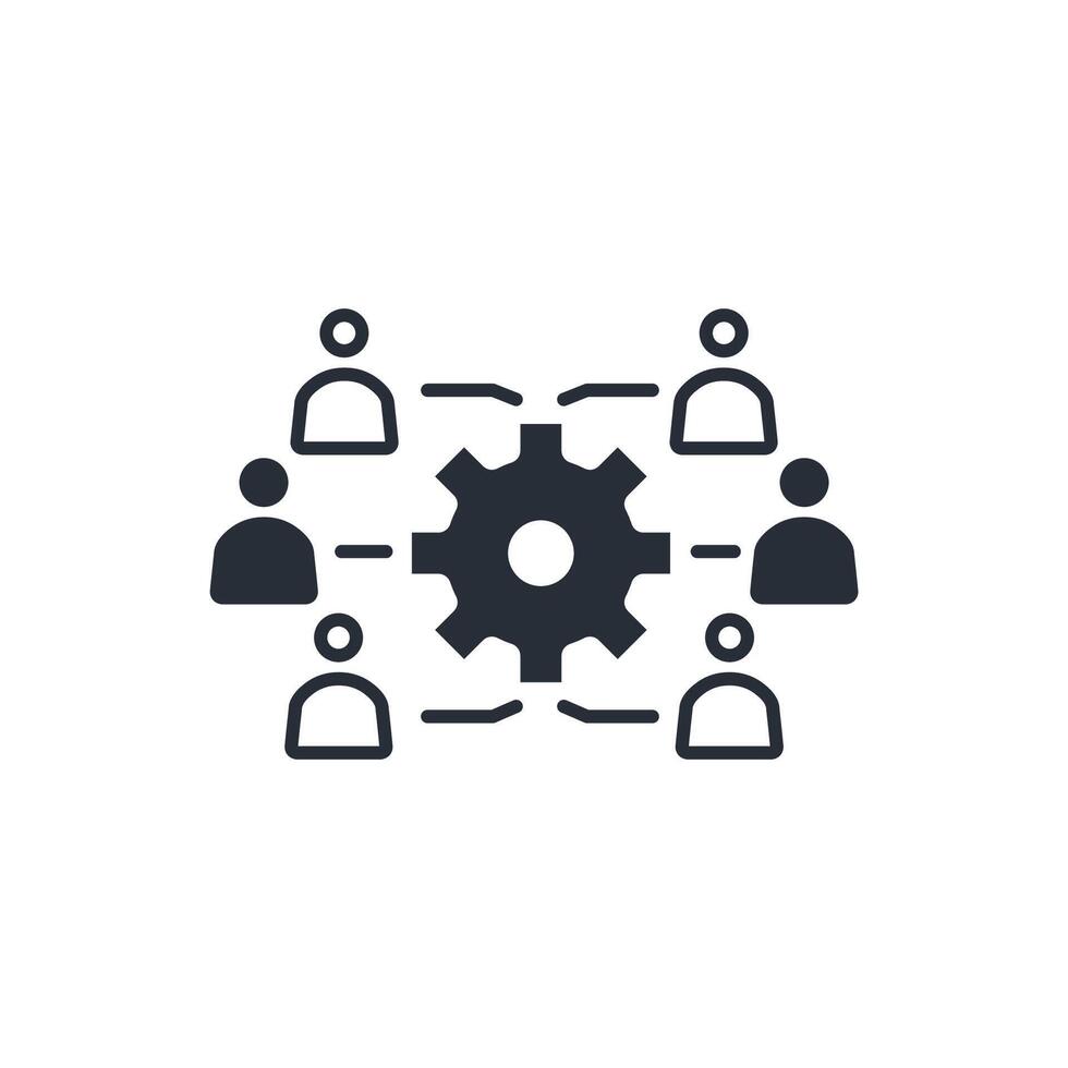 collaboration icon. .Editable stroke.linear style sign for use web design,logo.Symbol illustration. vector