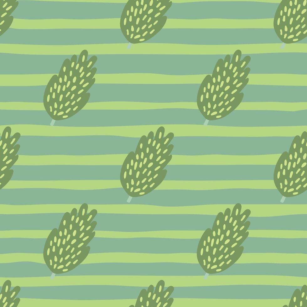 Artistic tree and foliage illustration in a repeating pattern. vector