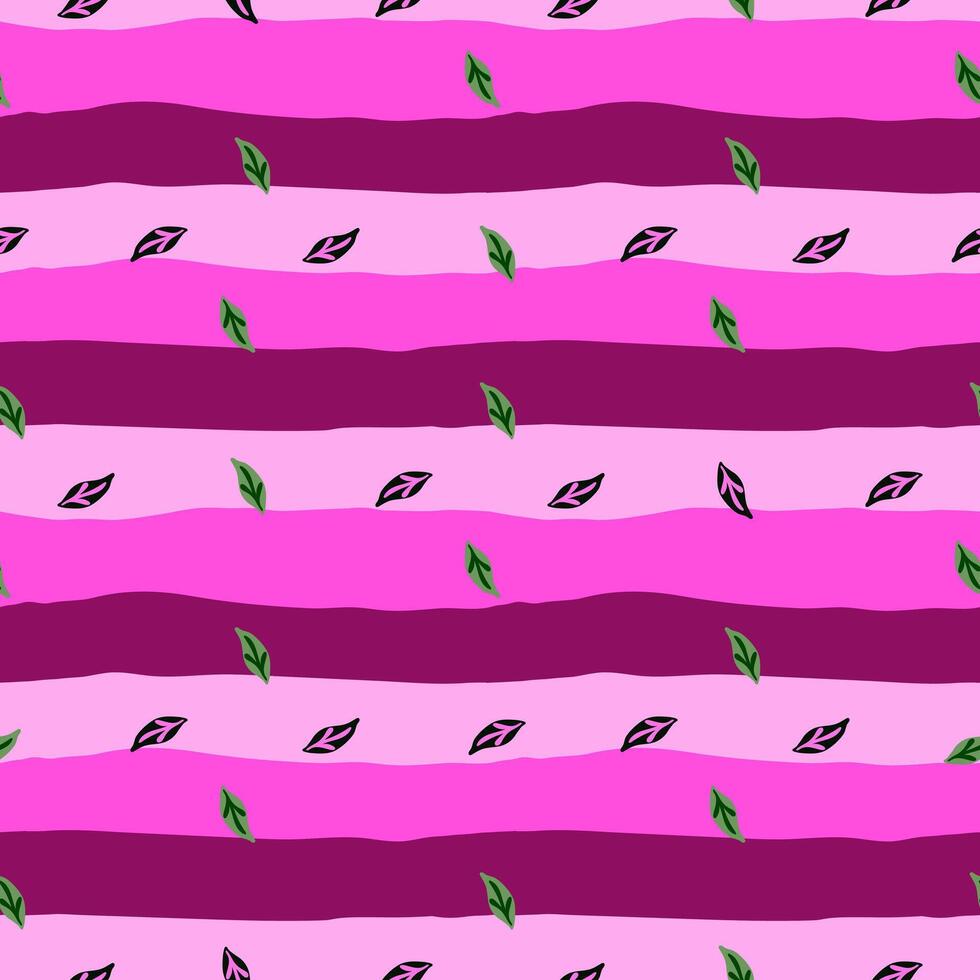 Vibrant, seamless botanical illustration with a fresh leaves. vector
